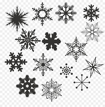 Black and white Snowflake - Snow is black and white 