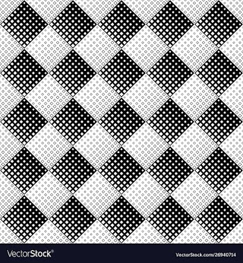 Black and white square pattern background design vector image