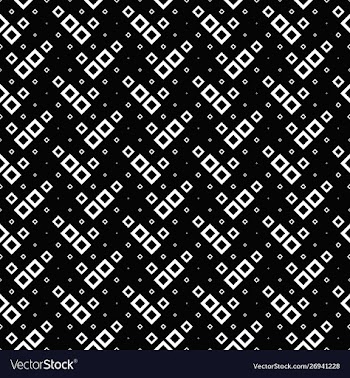Black and white square pattern background design vector image
