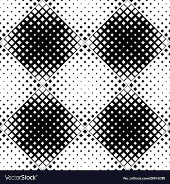 Black and white square pattern background design vector image