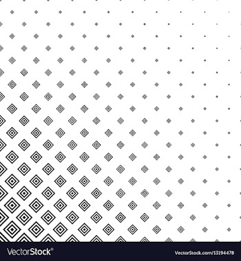 Black and white square pattern background vector image