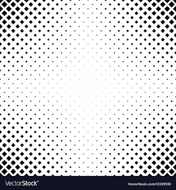 Black and white square pattern background vector image