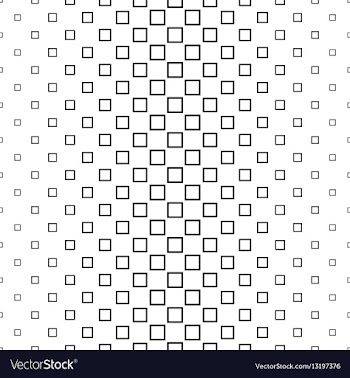 Black and white square pattern background vector image