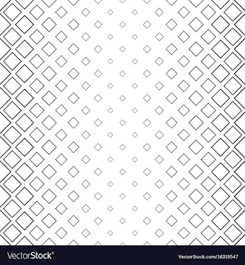 Black and white square pattern background vector image
