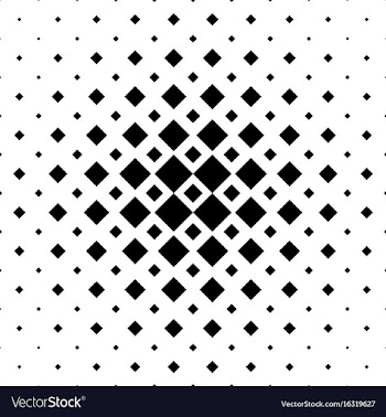 Black and white square pattern background vector image