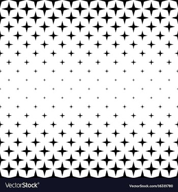 Black and white star pattern - abstract vector image