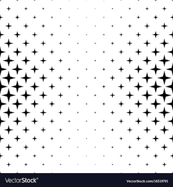 Black and white star pattern - abstract vector image