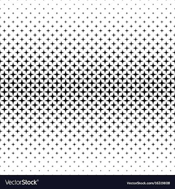 Black and white star pattern - abstract vector image