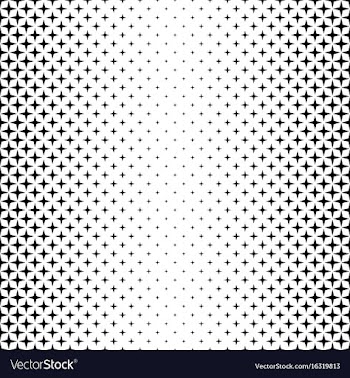 Black and white star pattern - abstract vector image