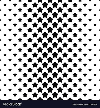 Black and white star pattern background vector image