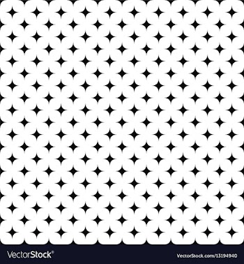 Black and white star pattern background vector image