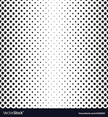 Black and white star pattern background vector image
