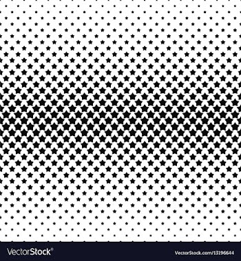 Black and white star pattern background vector image