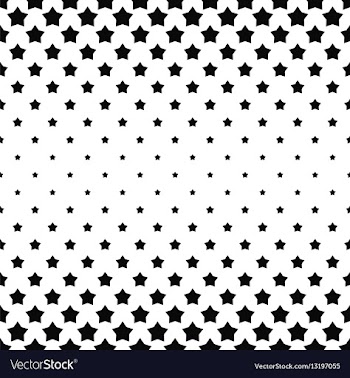 Black and white star pattern background vector image