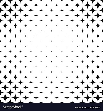 Black and white star pattern background vector image