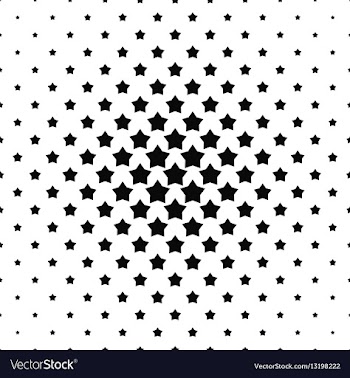 Black and white star pattern background vector image