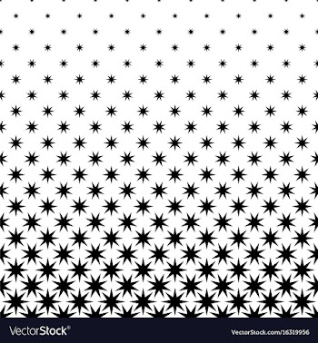 Black and white star pattern - background vector image