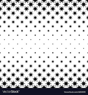 Black and white star pattern - background vector image