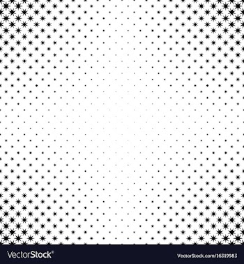 Black and white star pattern - background vector image