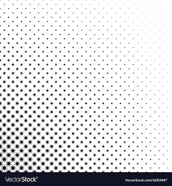 Black and white star pattern - background vector image