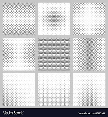 Black and white star pattern design set vector image