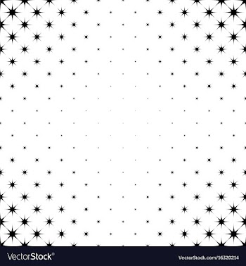 Black and white star pattern - geometrical vector image
