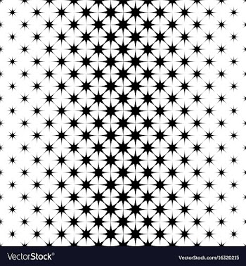 Black and white star pattern - geometrical vector image