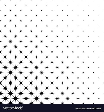Black and white star pattern - geometrical vector image