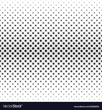 Black and white star pattern - geometrical vector image