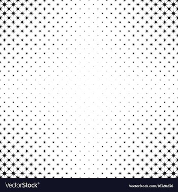 Black and white star pattern - geometrical vector image