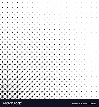 Black and white star pattern - geometrical vector image