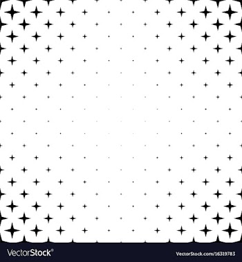 Black and white star pattern vector image