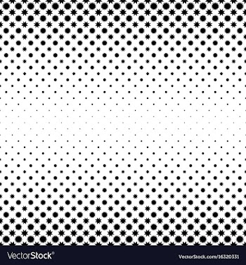 Black and white star pattern vector image