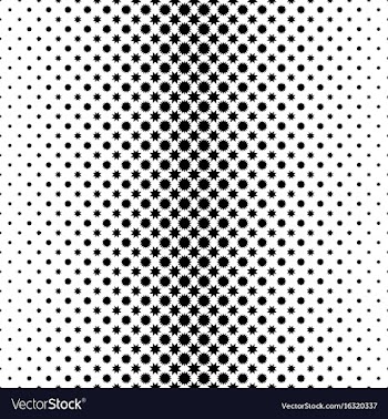 Black and white star pattern vector image