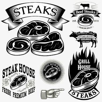Black And White Steak, Food, Steak, Black Clipart PNG Image and ...