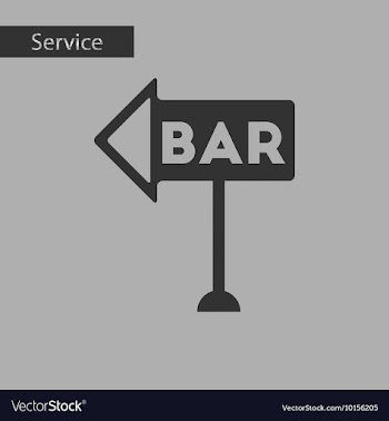 Black and white style bar sign vector image