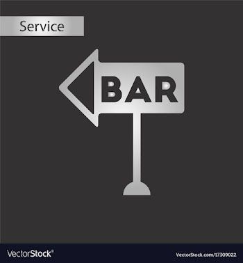 Black and white style bar sign vector image