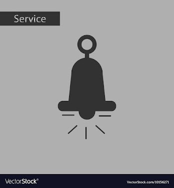 Black and white style bell ringer vector image