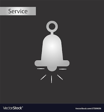 Black and white style bell ringer vector image