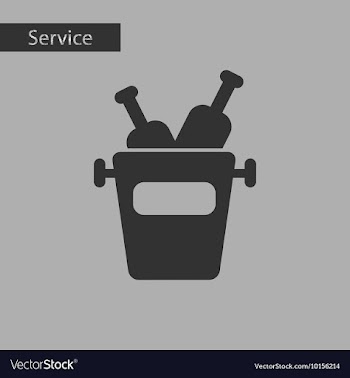 Black and white style bottle bucket vector image