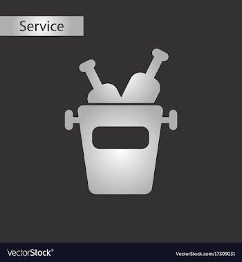 Black and white style bottle bucket vector image