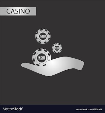 Black and white style casino chips in hand vector image