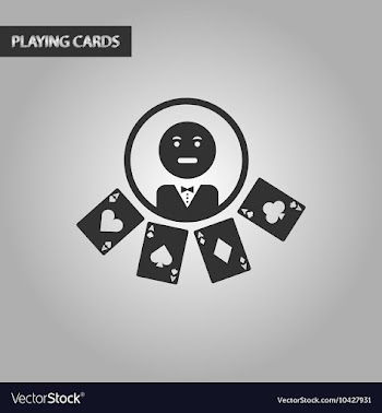 Black and white style casino dealer vector image