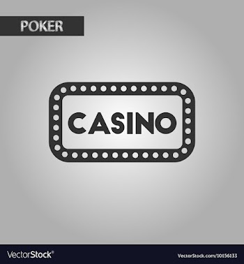 Black and white style casino sign vector image