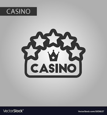 Black and white style casino sign vector image