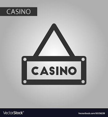 Black and white style casino sign vector image