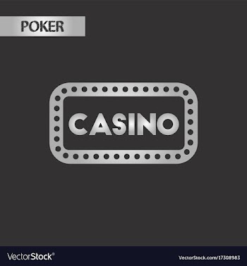 Black and white style casino sign vector image