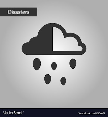 Black and white style cloud hail vector image