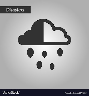 Black and white style cloud hail vector image