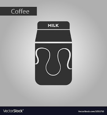 Black and white style coffee carton milk vector image